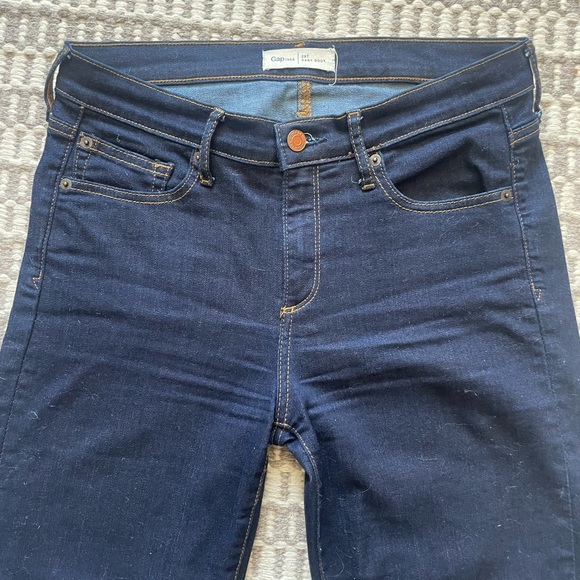 Gap 29 Tall Baby Boot Dark Blue Jeans with Stretch - Picture 2 of 8
